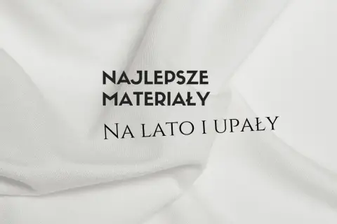 Biały, zwiewny materiał na lato, idealny na upały. Tekst: Najlepsze materiały na lato i upały.