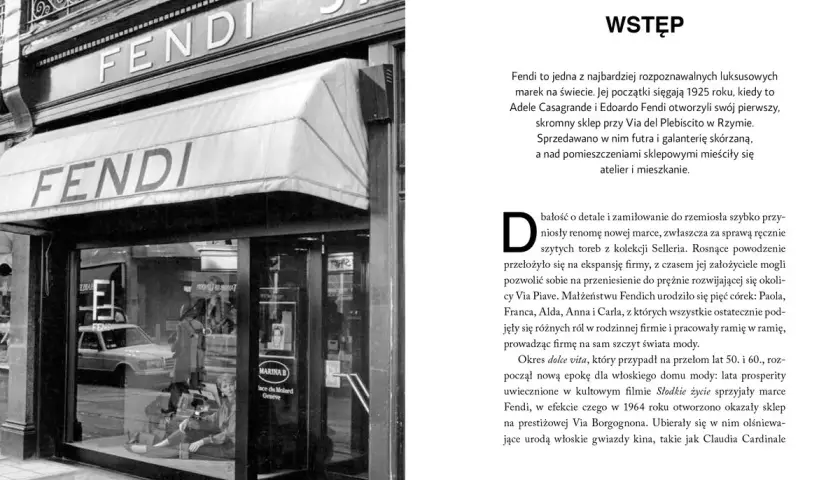 Witryna jednego z pierwszych butików Fendi w Londynie. To właśnie co to Fendi – marka luksusowa z bogatą historią.