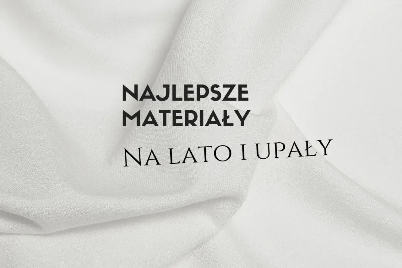 Biały, zwiewny materiał na lato, idealny na upały. Tekst: Najlepsze materiały na lato i upały.