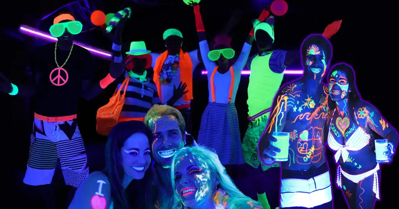 Na fluo party jak się ubrać? Postaw na neonowe kolory i fluorescencyjne dodatki, które rozświetlą noc!